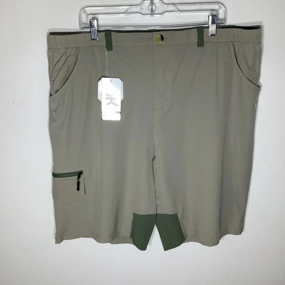 Little Donkey Andy Mens Dry Tech Lightweight Cargo Shorts Tan‎ Size XXL NWT
